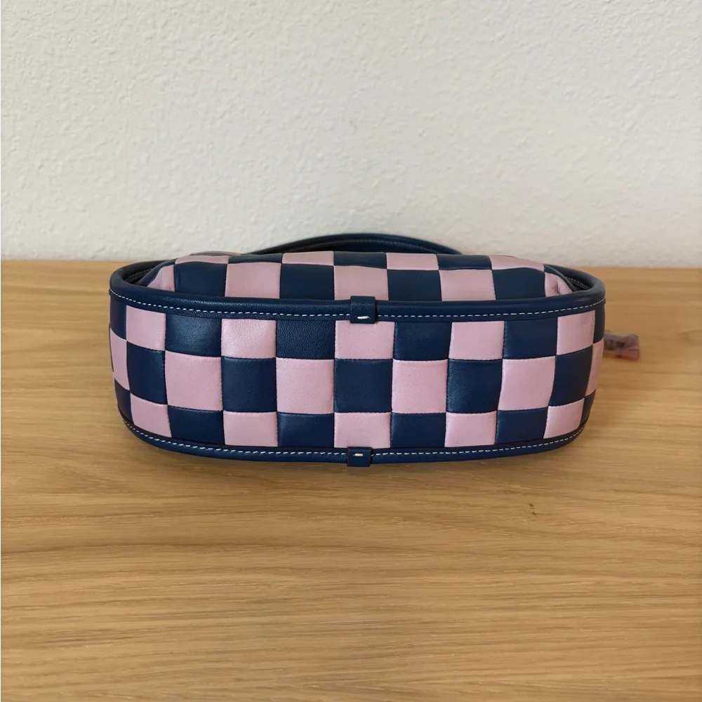 Coachtopia Ergo Handbag In Upcrafted Checkerboard Leather Deep Blue/Ice Purple - Picture 5 of 11